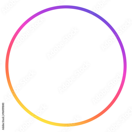Instagram social media round gradient circular story frame isolated vector illustration