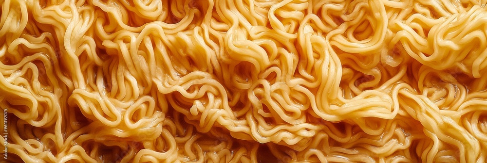 Close Up View of Deliciously Cooked Ramen Noodles Featuring a Curly and Appealing Texture Close Up View of Deliciously Cooked Ramen Noodles Featuring a Curly and Appealing Texture