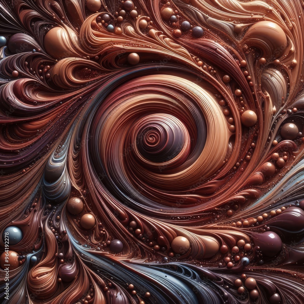 Astonishing chocolate swirl. Backgrounds series.
Astonishing chocolate swirl. Backgrounds series.