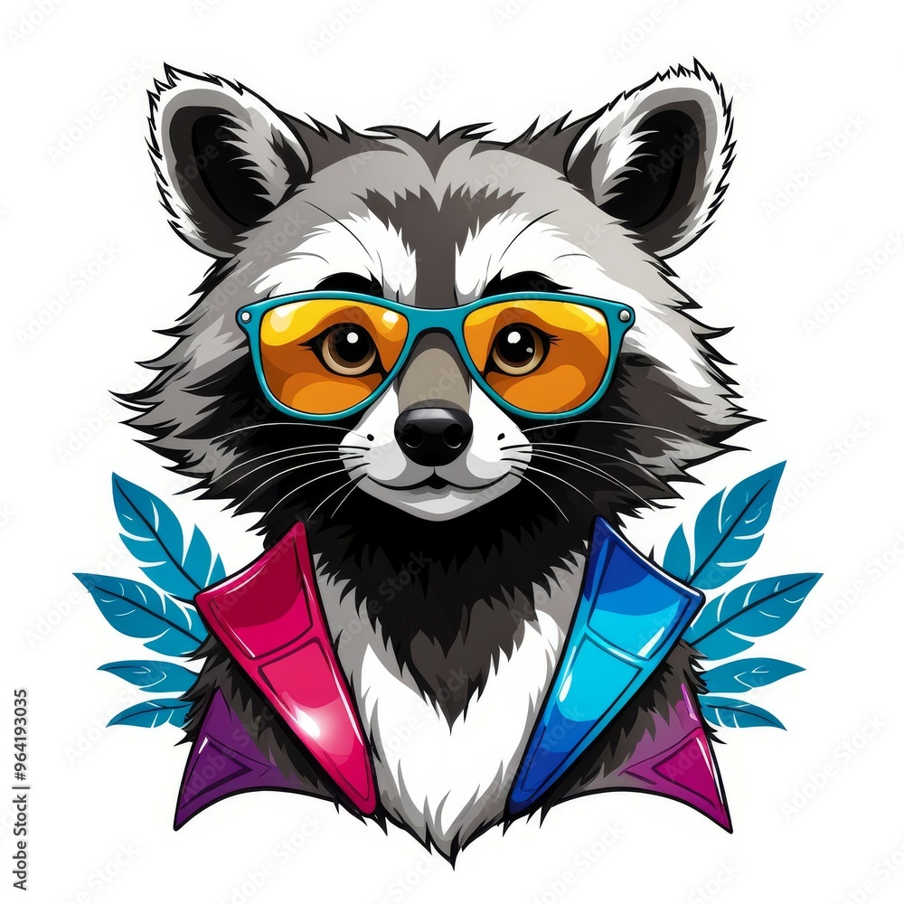illustration of a raccoon with sunglasses
illustration of a raccoon with sunglasses