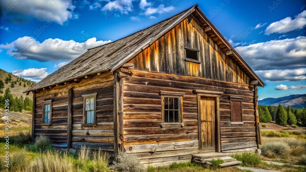 Weathered wooden siding on a rustic cabin, worn smooth by time and weather, with cracks and crevices exposing the natural grain. Weathered wooden siding on a rustic cabin, worn smooth by time and weather, with cracks and crevices exposing the natural grain.