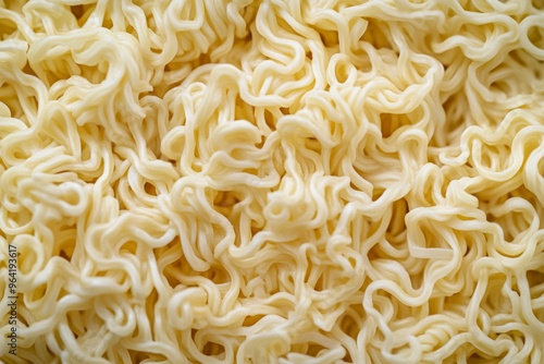 Close Up View of Deliciously Cooked Ramen Noodles Featuring a Curly and Appealing Texture