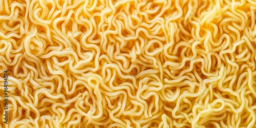 Close Up View of Deliciously Cooked Ramen Noodles Featuring a Curly and Appealing Texture