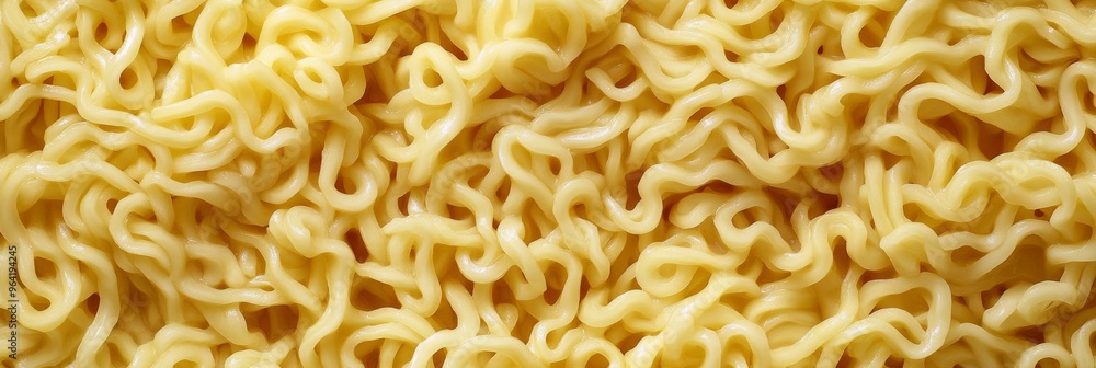 Close Up View of Deliciously Cooked Ramen Noodles Featuring a Curly and Appealing Texture Close Up View of Deliciously Cooked Ramen Noodles Featuring a Curly and Appealing Texture