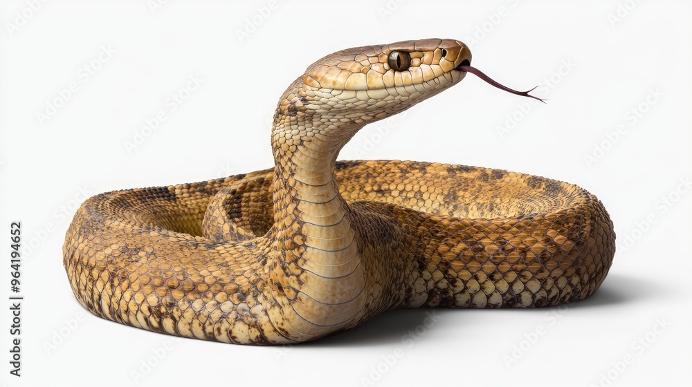Obraz premium King Cobra full body isolate on transparency background PNG