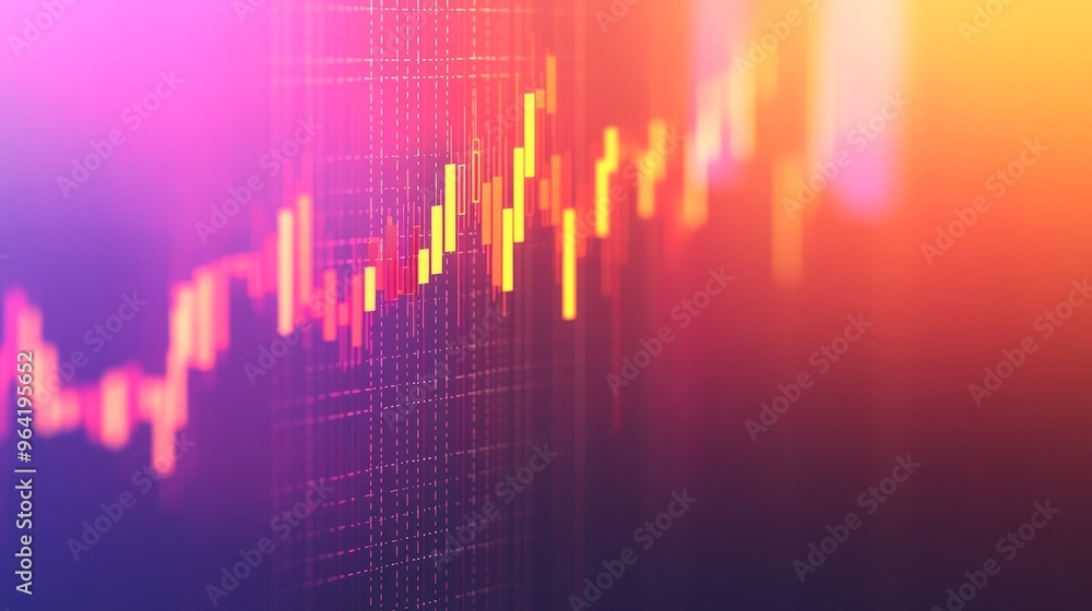 Clean Stock Market Chart with Candlestick Patterns on Gradient Background, Perfect for Text Insertion Clean Stock Market Chart with Candlestick Patterns on Gradient Background, Perfect for Text Insertion