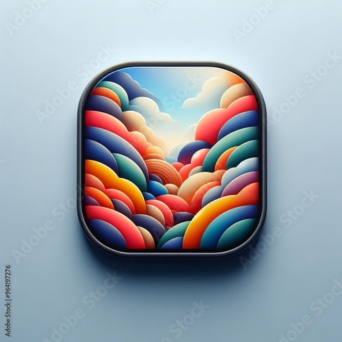 A vibrant and colorful abstract digital artwork featuring a blend of flowing, cloud-like shapes in various hues. The modern and dynamic design evokes creativity and imagination.. AI Generation. AI