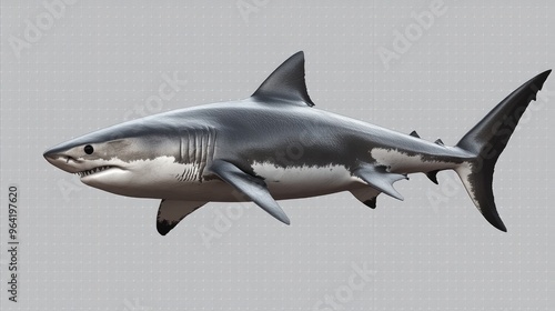 Wallpaper Mural Shark side view full body isolate on transparency background PNG Torontodigital.ca