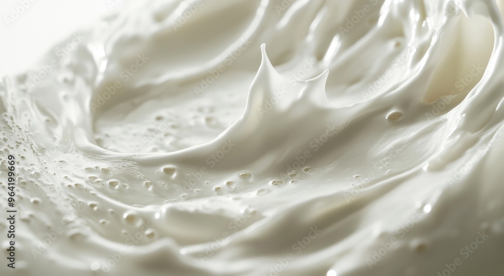 Creamy Swirl Texture, White Background. Creamy Swirl Texture, White Background.
