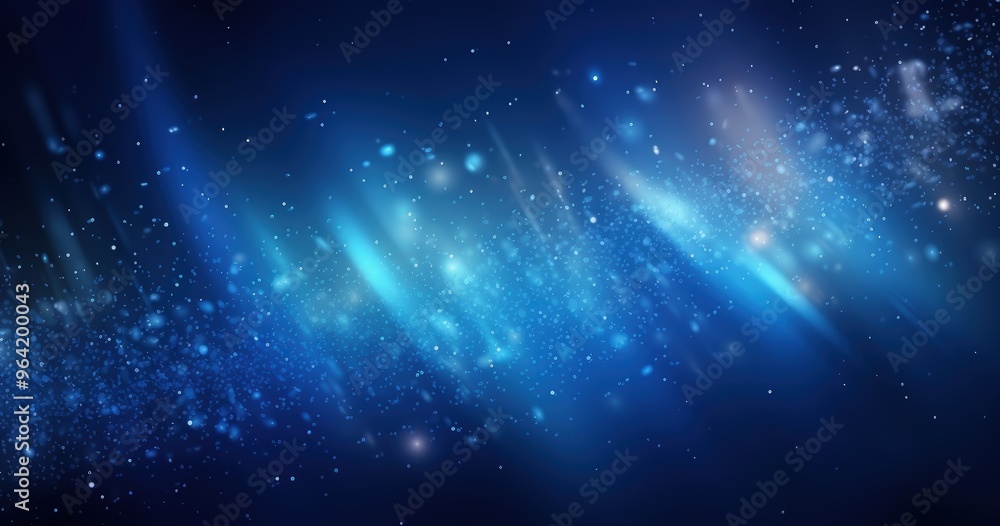 Obraz premium A mesmerizing abstract background featuring blue tones and sparkling light effects, ideal for digital designs and presentations.
