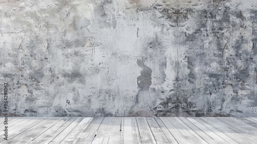 Fototapeta premium Textured gray and white wall background with concrete surface and wallpaper design