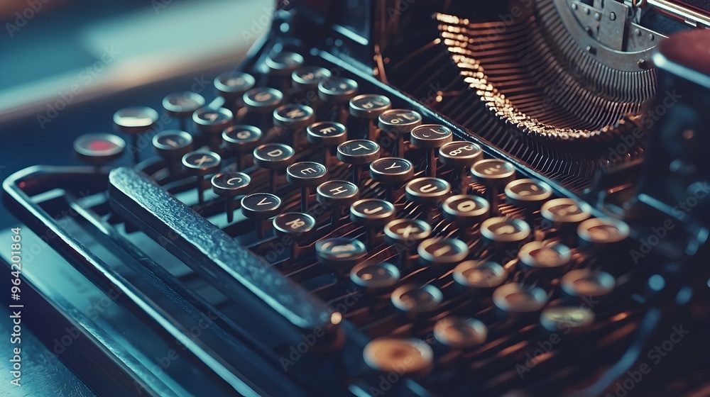 Typewriter Merging into Laptop - Seamless Blend of Past and Future ...