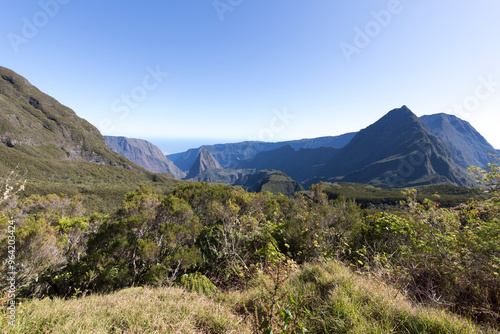 A nice view of Salazie cirque in La Reunion photo