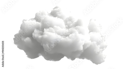 White soft cloud isolated on transparent background