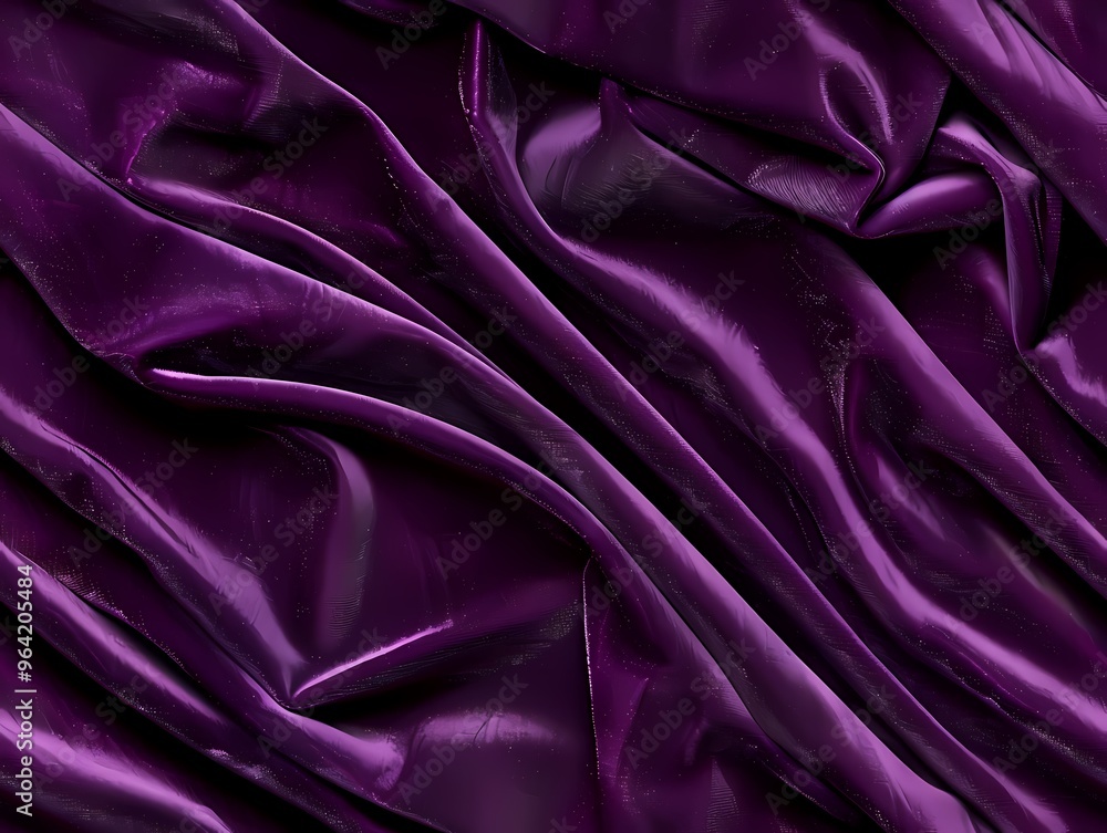 Obraz premium Purple Fabric Texture with Dramatic Drapes