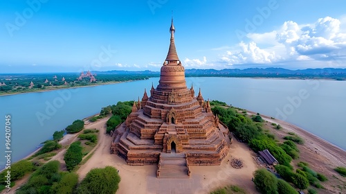 Explore the ancient temples of Bagan, Myanmar, a vast plain dotted with thousands of ancient temples and stupas. 