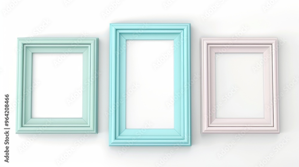 set of blank frames on a white background set of blank frames on a white background