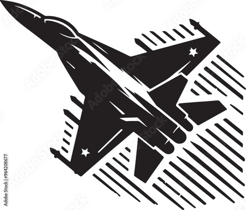 black and white military jet fighter