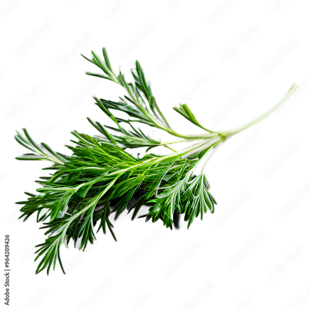 A_sprig_of_dill,_isolated_on_a_white_background,_shown_with_complete_depth_of_field. A_sprig_of_dill,_isolated_on_a_white_background,_shown_with_complete_depth_of_field.