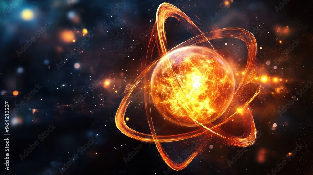 Obraz premium Atomic Structure Illustration