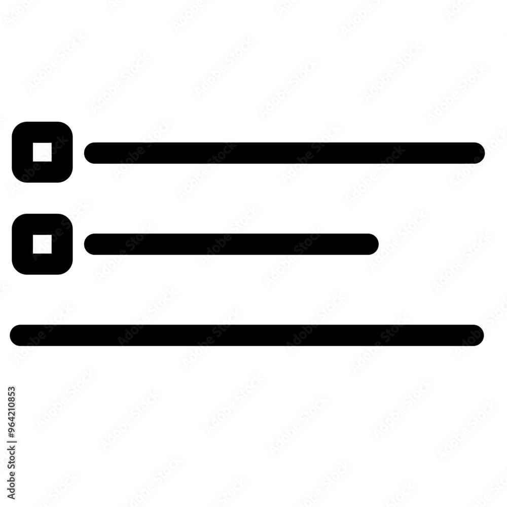 Flat and minimal list icon symbol - Basic user interface list symbol Flat and minimal list icon symbol - Basic user interface list symbol