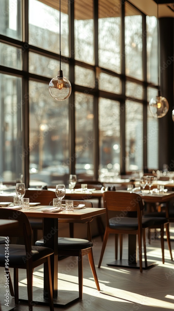 Naklejka premium modern restaurant interior