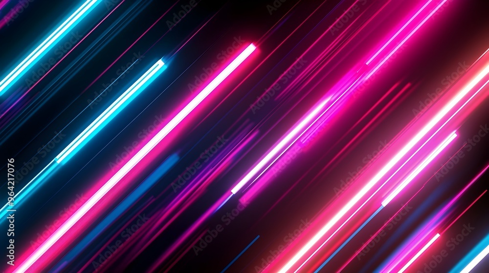 Glowing Neon Lines Forming Abstract Shapes Against Dark Minimalist Background Glowing Neon Lines Forming Abstract Shapes Against Dark Minimalist Background