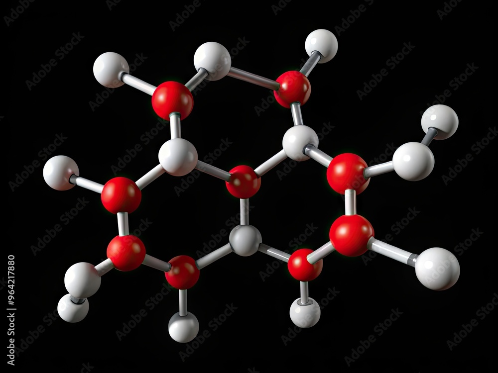 A Chemical Structure Diagram Of Dextrose, A Simple Sugar, Illustrating Its Molecular Composition And Atomic Arrangement. A Chemical Structure Diagram Of Dextrose, A Simple Sugar, Illustrating Its Molecular Composition And Atomic Arrangement.