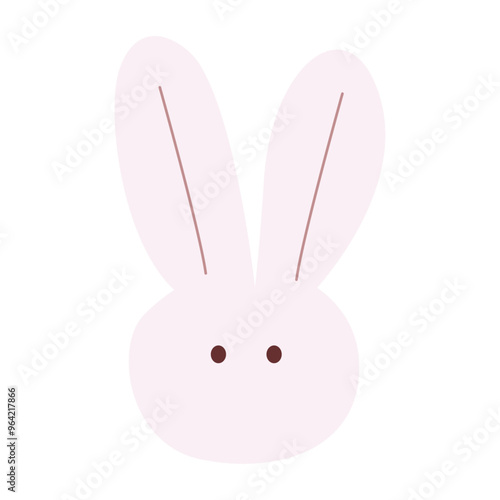 ゆるかわうさぎのベクターイラスト