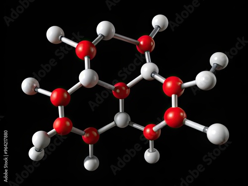 A Chemical Structure Diagram Of Dextrose, A Simple Sugar, Illustrating Its Molecular Composition And Atomic Arrangement.