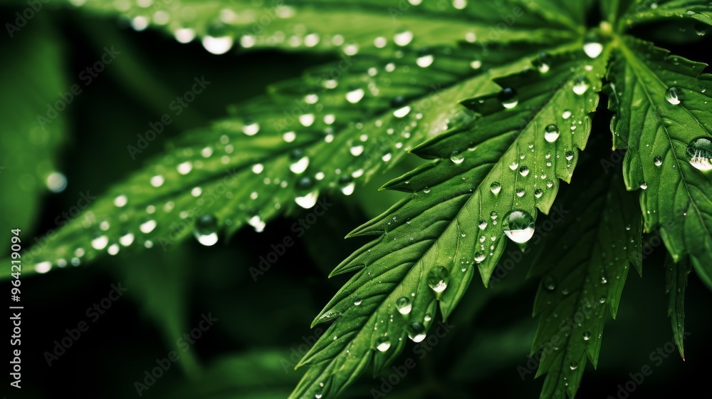 Close up young hemp leaves. Cannabis is a standoff between a drug and a medicine. Neural network ai generated art Close up young hemp leaves. Cannabis is a standoff between a drug and a medicine. Neural network ai generated art