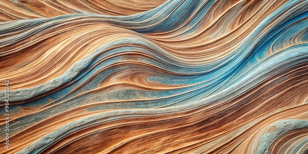 Sandstone brown and dusty blue wallpaper with swirling desert wind patterns, perfect for adding a touch of nature-inspired elegance to any space Sandstone brown and dusty blue wallpaper with swirling desert wind patterns, perfect for adding a touch of nature-inspired elegance to any space