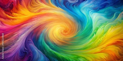 Wallpaper Mural Abstract background with swirling brush strokes and muted rainbow hues, featuring organic patterns Torontodigital.ca