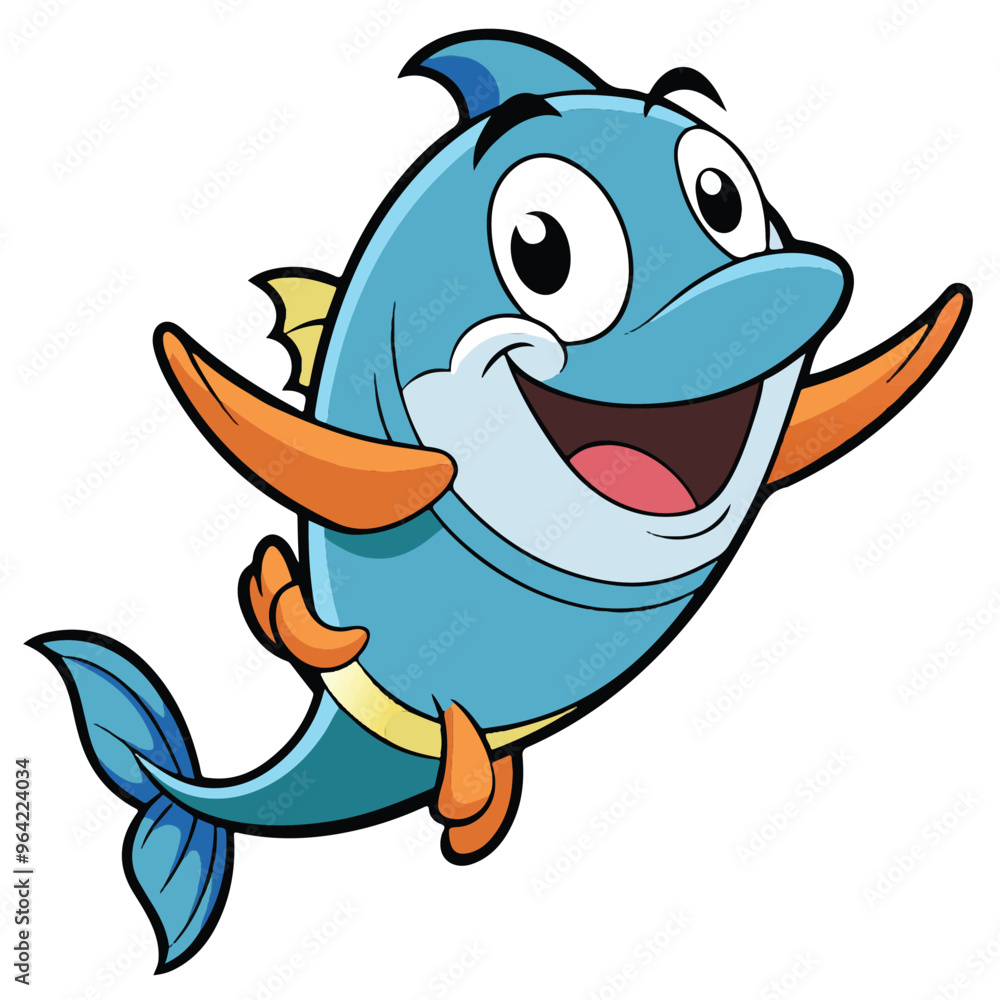 Naklejka premium shark cartoon