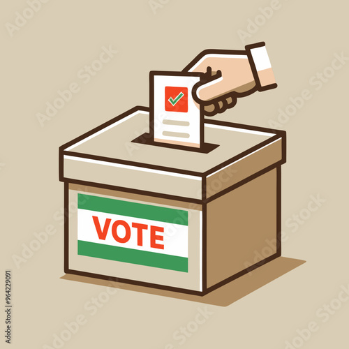 Artwork depicting the concept of presidential elections, democracy, and diversity