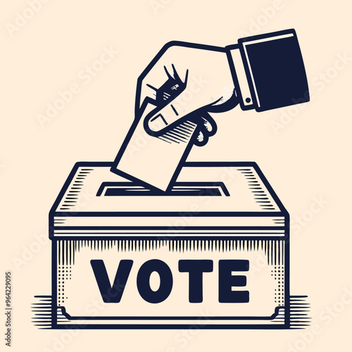 Artwork depicting the concept of presidential elections, democracy, and diversity