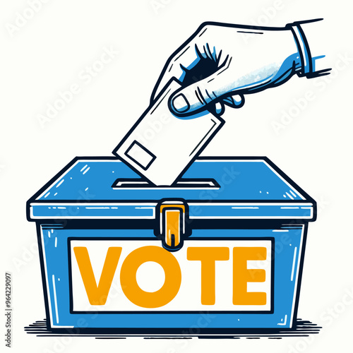Artwork depicting the concept of presidential elections, democracy, and diversity
