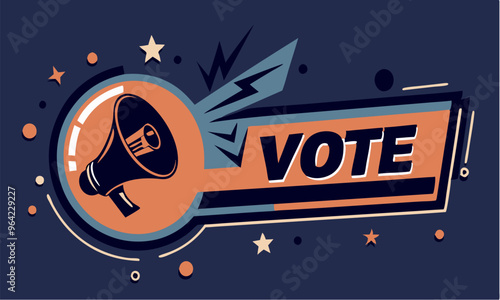 Artwork depicting the concept of presidential elections, democracy, and diversity
