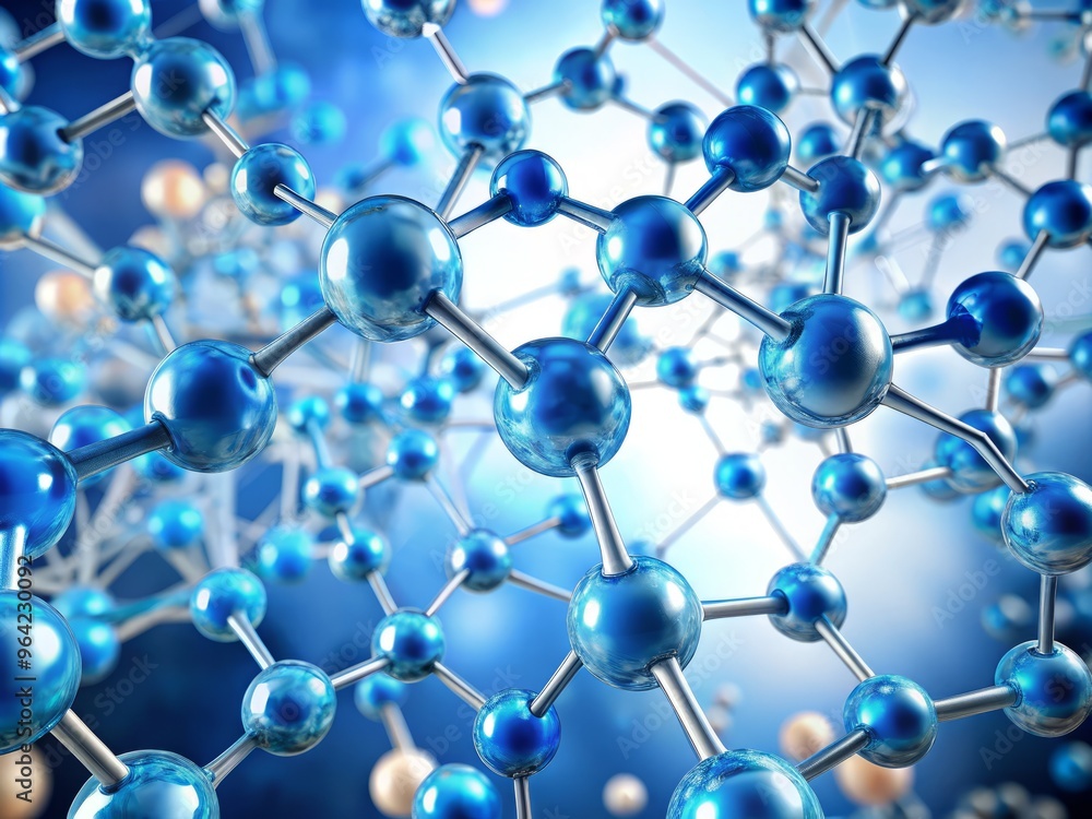 Fibrinogen molecules depicted in a 3D illustration on a white background with a subtle gradient effect to convey depth and dimensionality Fibrinogen molecules depicted in a 3D illustration on a white background with a subtle gradient effect to convey depth and dimensionality