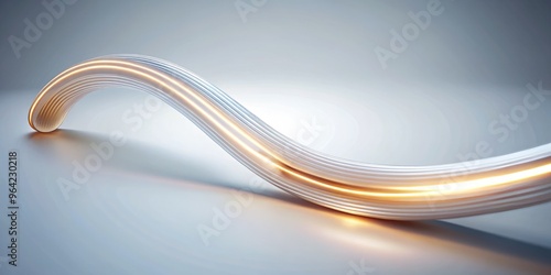 Wallpaper Mural A beautifully illuminated capillary tube sitting on a clean white vector backdrop with a slight gradient effect to enhance the 3D perspective  Torontodigital.ca