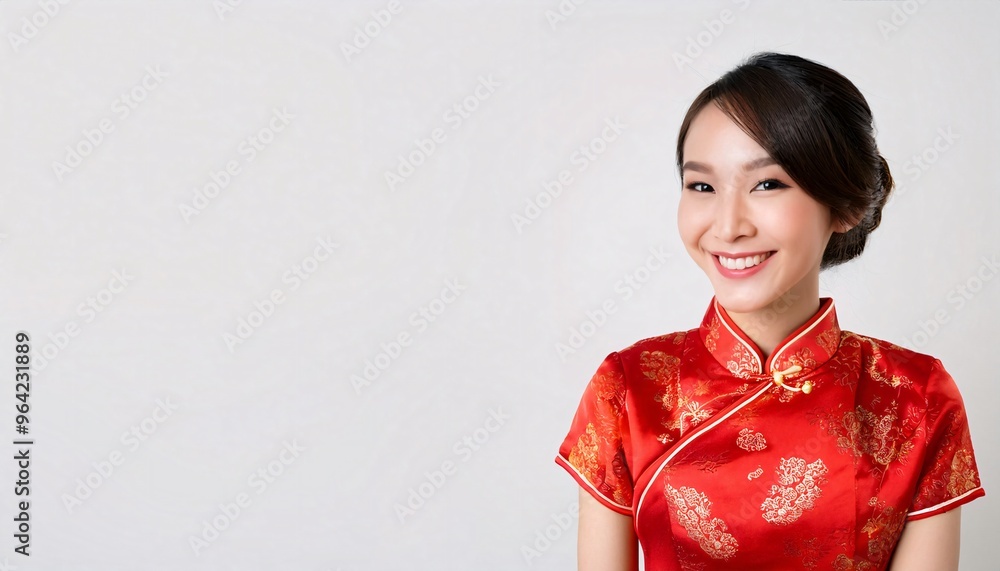 portrait of a woman wearing red chinese dress portrait of a woman wearing red chinese dress