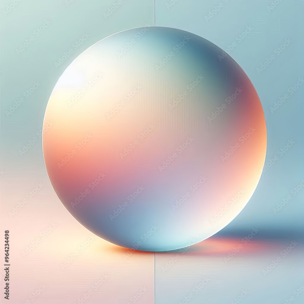 An abstract sphere with a gradient of pastel hues creates a soft and soothing visual. The gentle color transitions and smooth surface offer a modern and artistic feel, perfect for contemporary designs An abstract sphere with a gradient of pastel hues creates a soft and soothing visual. The gentle color transitions and smooth surface offer a modern and artistic feel, perfect for contemporary designs