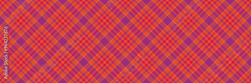 Classic plaid check vector, relief seamless fabric pattern. 20s background texture textile tartan in red and pink colors.