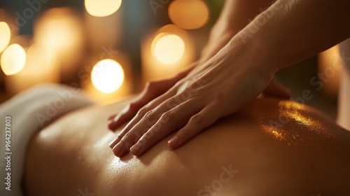 Wallpaper Mural Photo of a woman receiving a back massage in a tranquil spa setting Torontodigital.ca