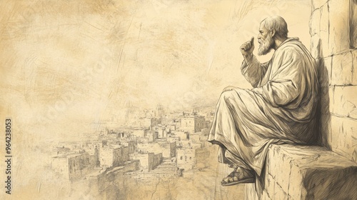 Biblical Illustration: Watchman on Zion’s Walls, Praying Passionately for City’s Restoration in Isaiah