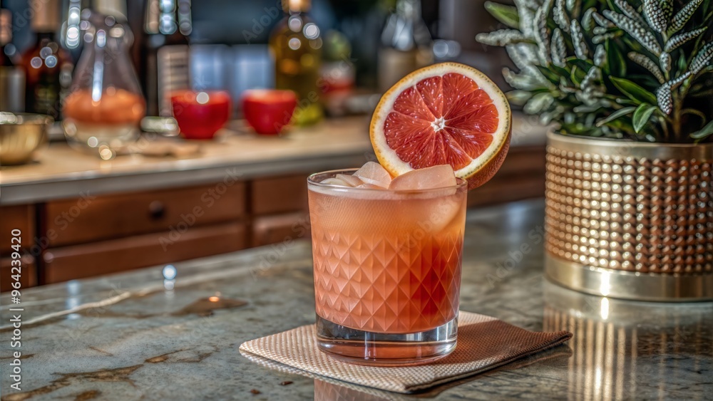 fresh red cocktail with grapefruit alcoholic fresh red cocktail with grapefruit alcoholic