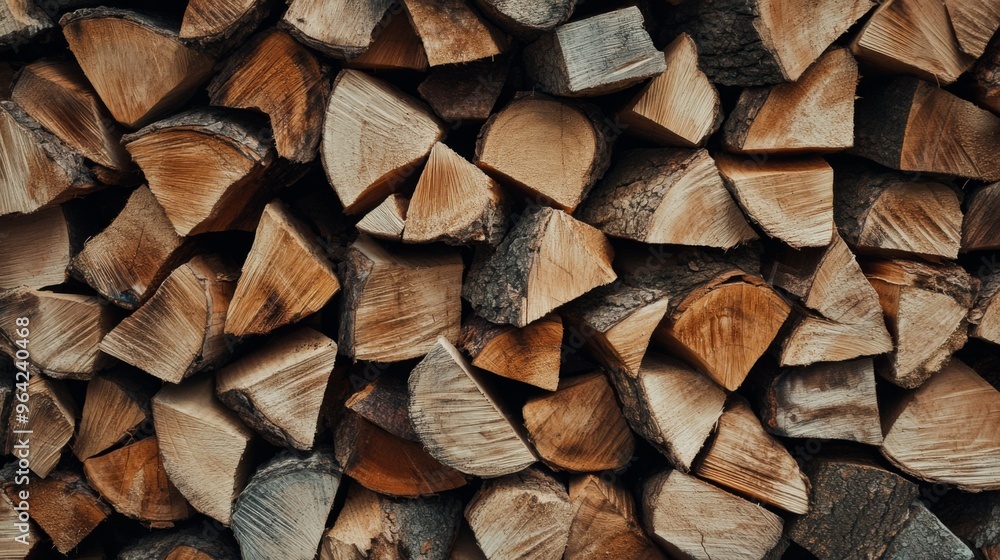 Stacked Firewood Logs are Prepared and Ready for Winter Use in a Charming Rustic Setting Stacked Firewood Logs are Prepared and Ready for Winter Use in a Charming Rustic Setting