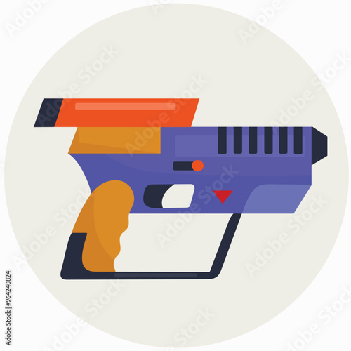 Laser, blaster, futuristic weapon gun icon clipart avatar logotype isolated vector illustration