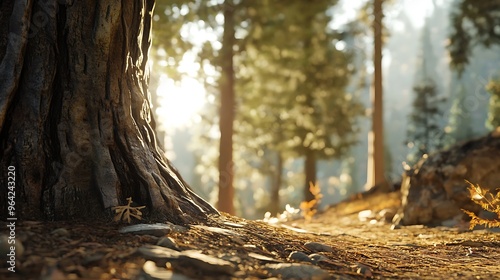 Sunlight Filtering Through a Forest