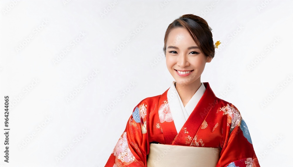 portrait of a woman wearing kimono portrait of a woman wearing kimono